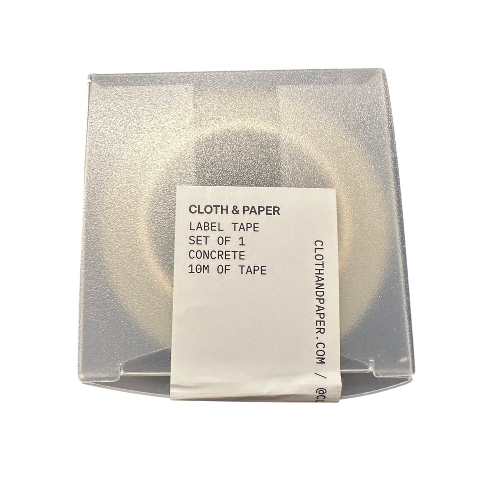 Cloth & Paper Concrete Washi Tape 10M Roll Minimalist Stationery Grey 33MSC1001